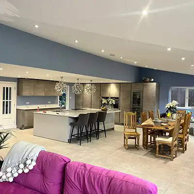 blue kitchen